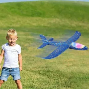 Putplasčio katapultos lėktuvo žaislas