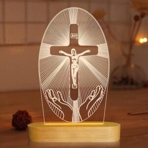 Holografinė lempa su Jėzumi Kristumi