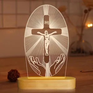 Holografinė lempa su Jėzumi Kristumi