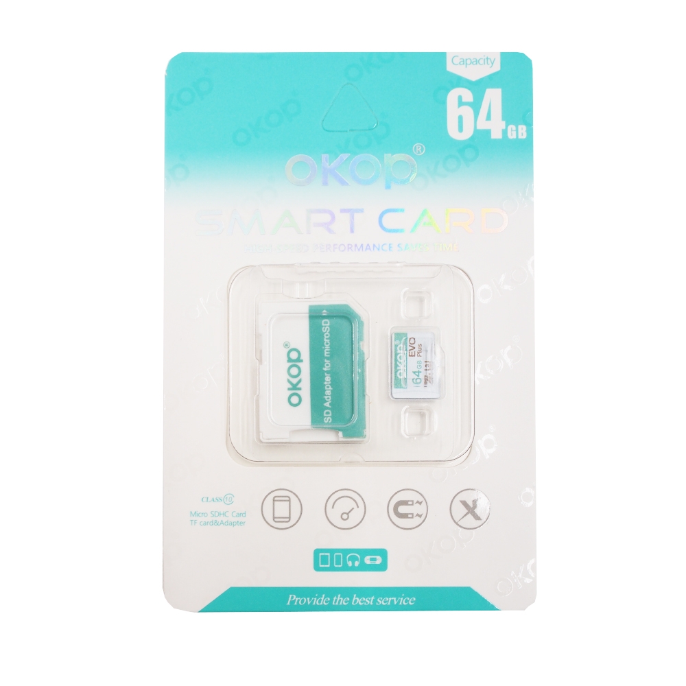 Atminties kortelė microSD 64GB OKOP