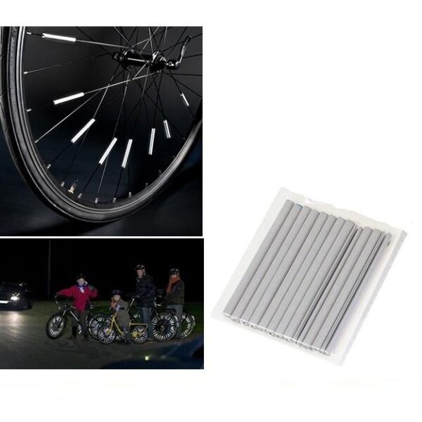 Atšvaitų juostelės ant dviračio stipinų 12 vnt.