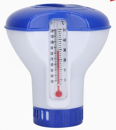 Baseino plūduras su chloro dozatoriumi ir termometru