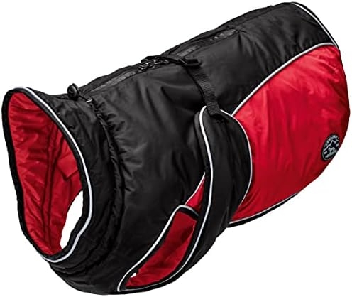 HUNTER OUTDOOR žieminis šunų paltas, juodai raudonas, dydis 25