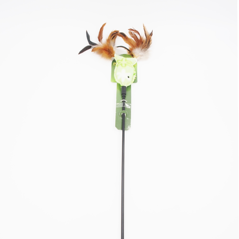 Kačių žaislas ant lazdos su plunksnomis „Pritax“