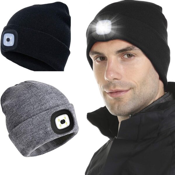 Kepurė su Led šviesa - Pilka