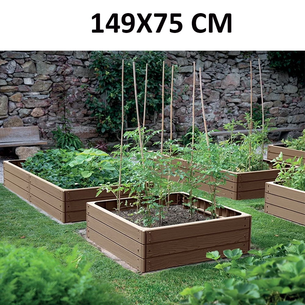 Pakelta plastikinė lysvė, 149,2x75,6x25 cm