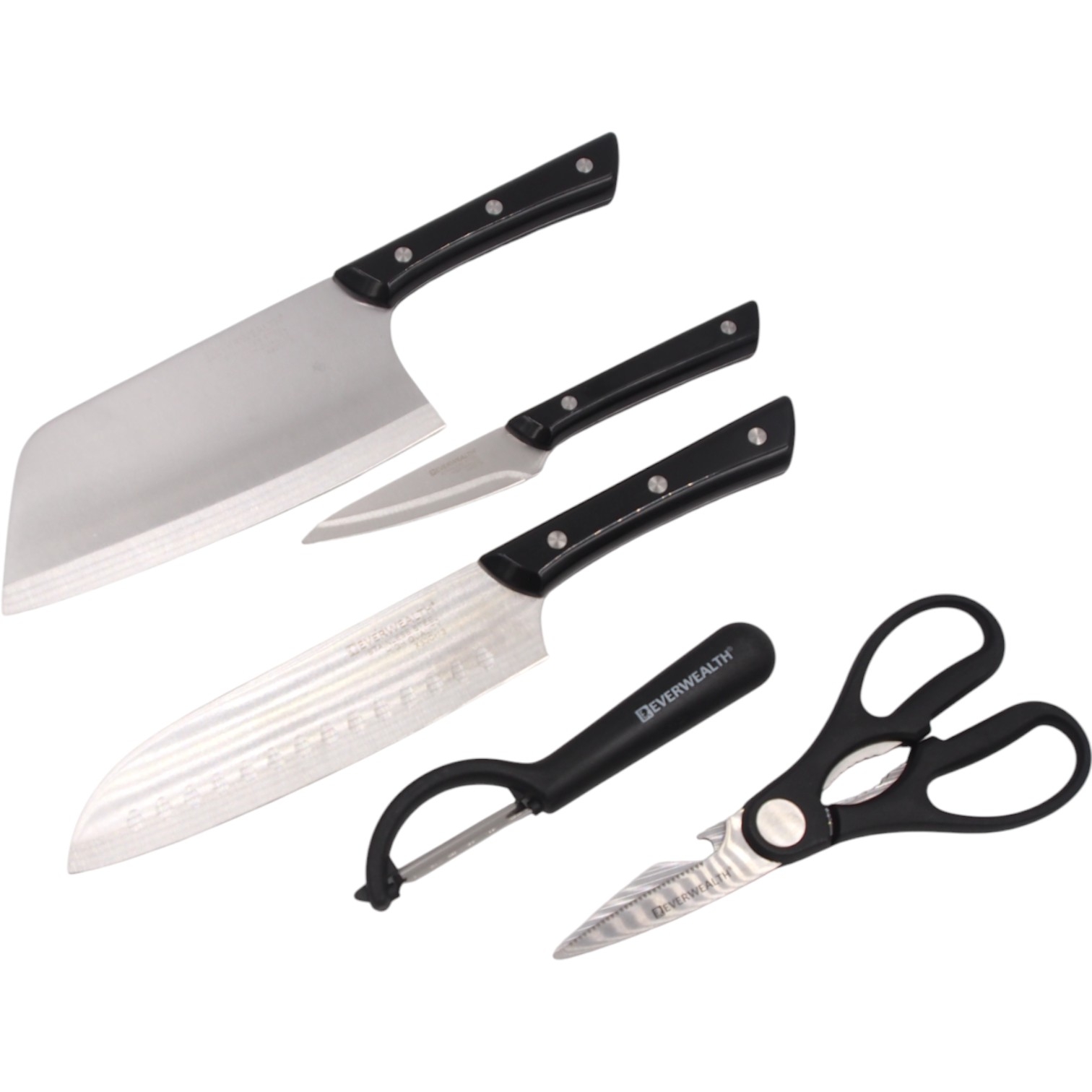 Virtuvinių peilių rinkinys EVERWEALTH 5 vnt.