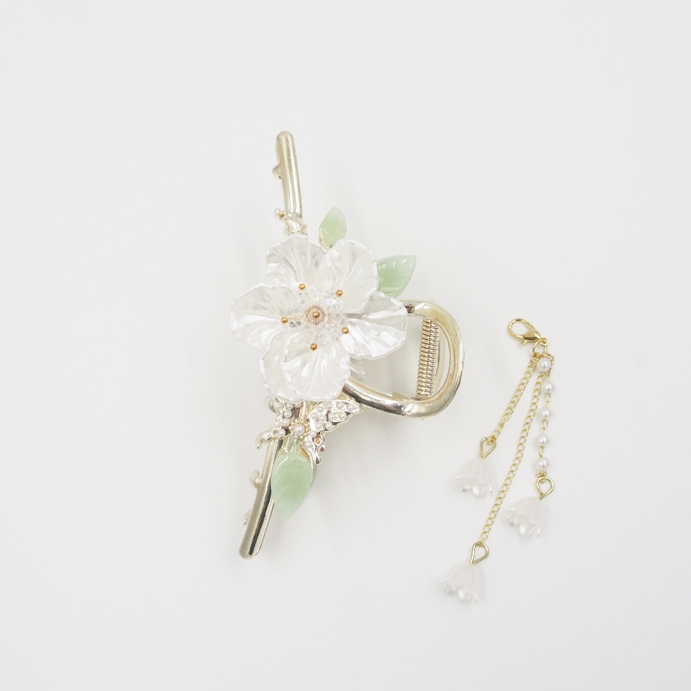 Plaukų segtukas su dideliu gėlės akcentu