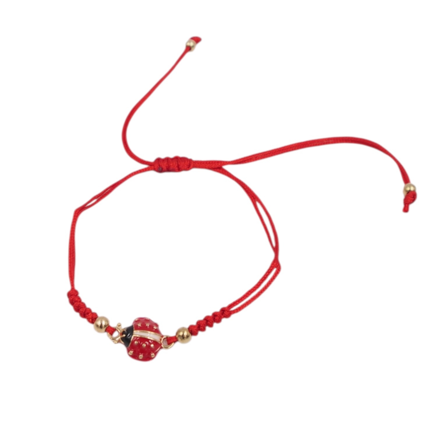 Raudona apyrankė su boružėle