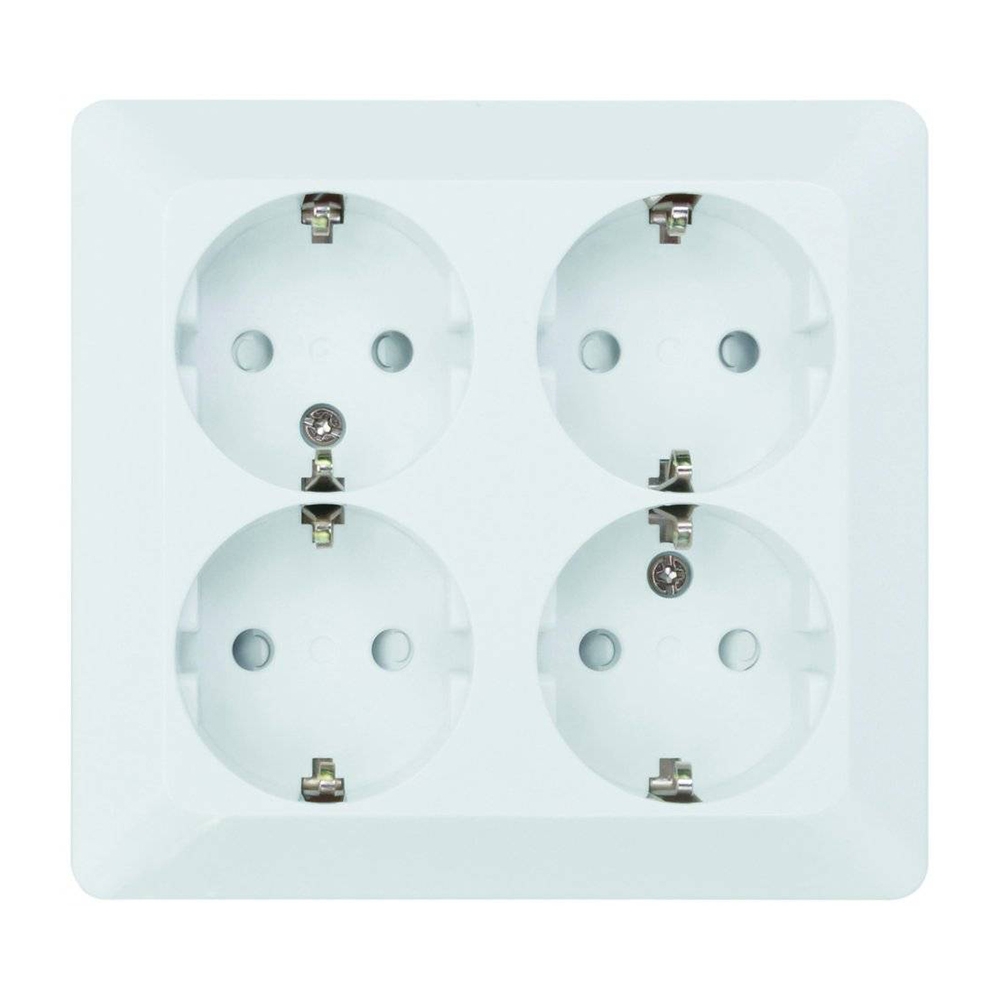 Rozetė 4-vietė 25A su įžeminimu