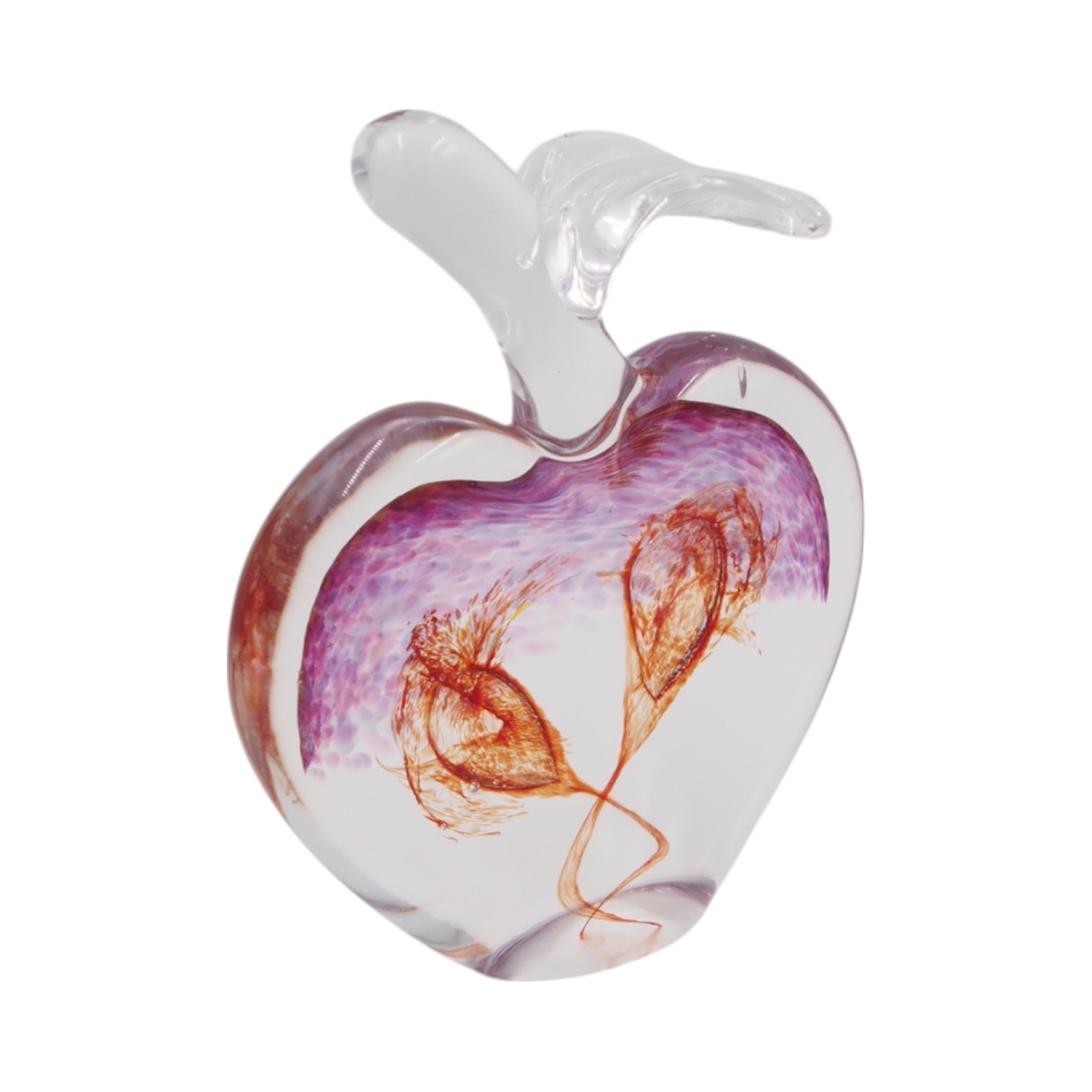 Stiklinė dekoracija „Obuolys“ – 13×5×17 cm