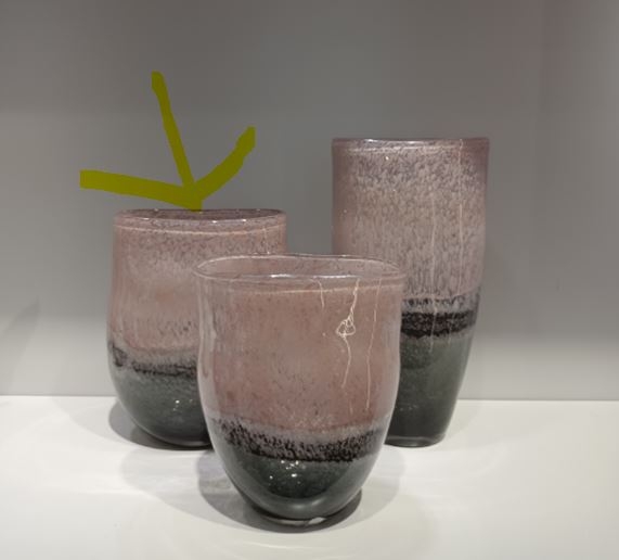 Stiklinė vaza – 18.5×11×25 cm | Forma Lumo kolekcija