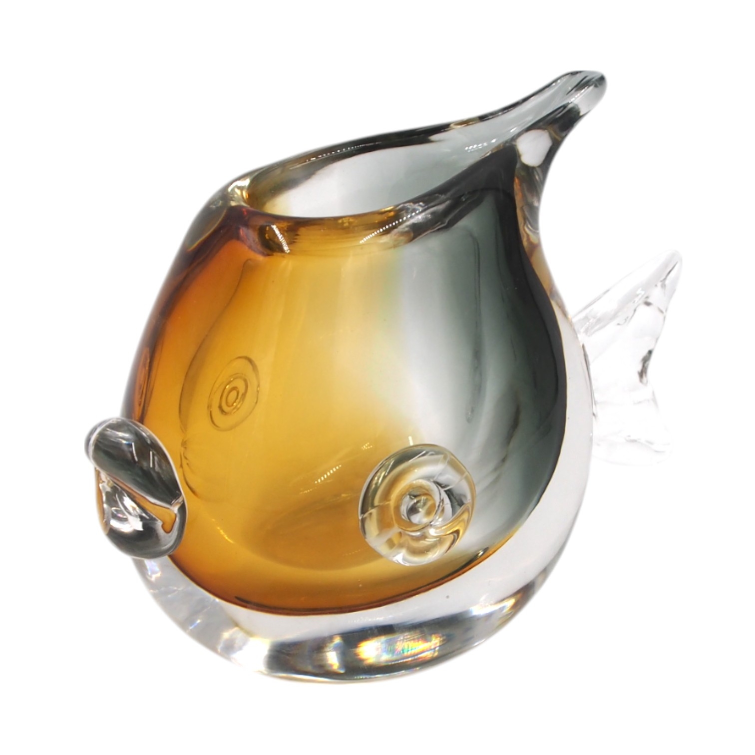 Stiklinė žvakidė „Žuvis“, 23 × 12 × 16 cm