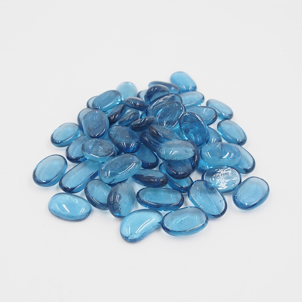 Stikliniai akmenukai MĖLYNI