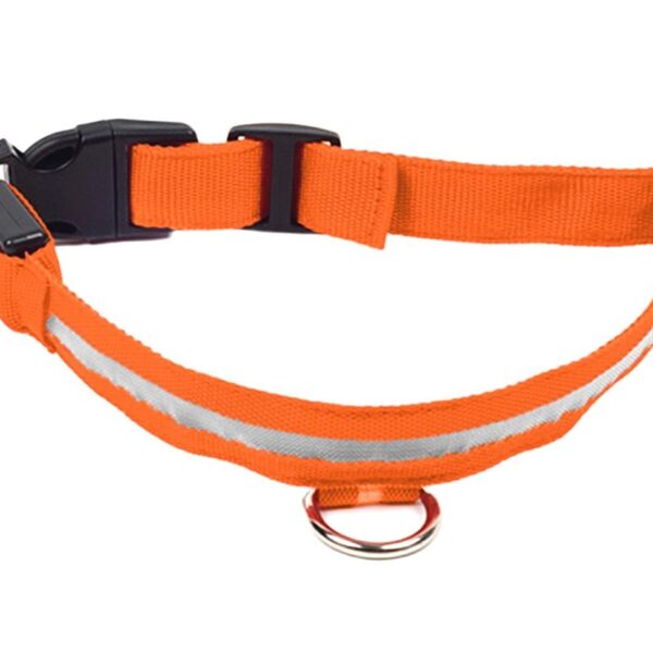 Šviečiantis LED antkaklis Oranžinis