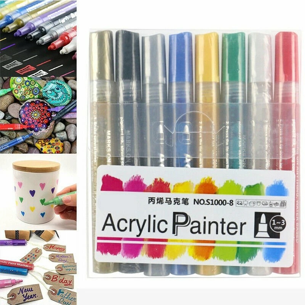 Akrilinių dažų markeriai Acrylic Painter 8 vnt.