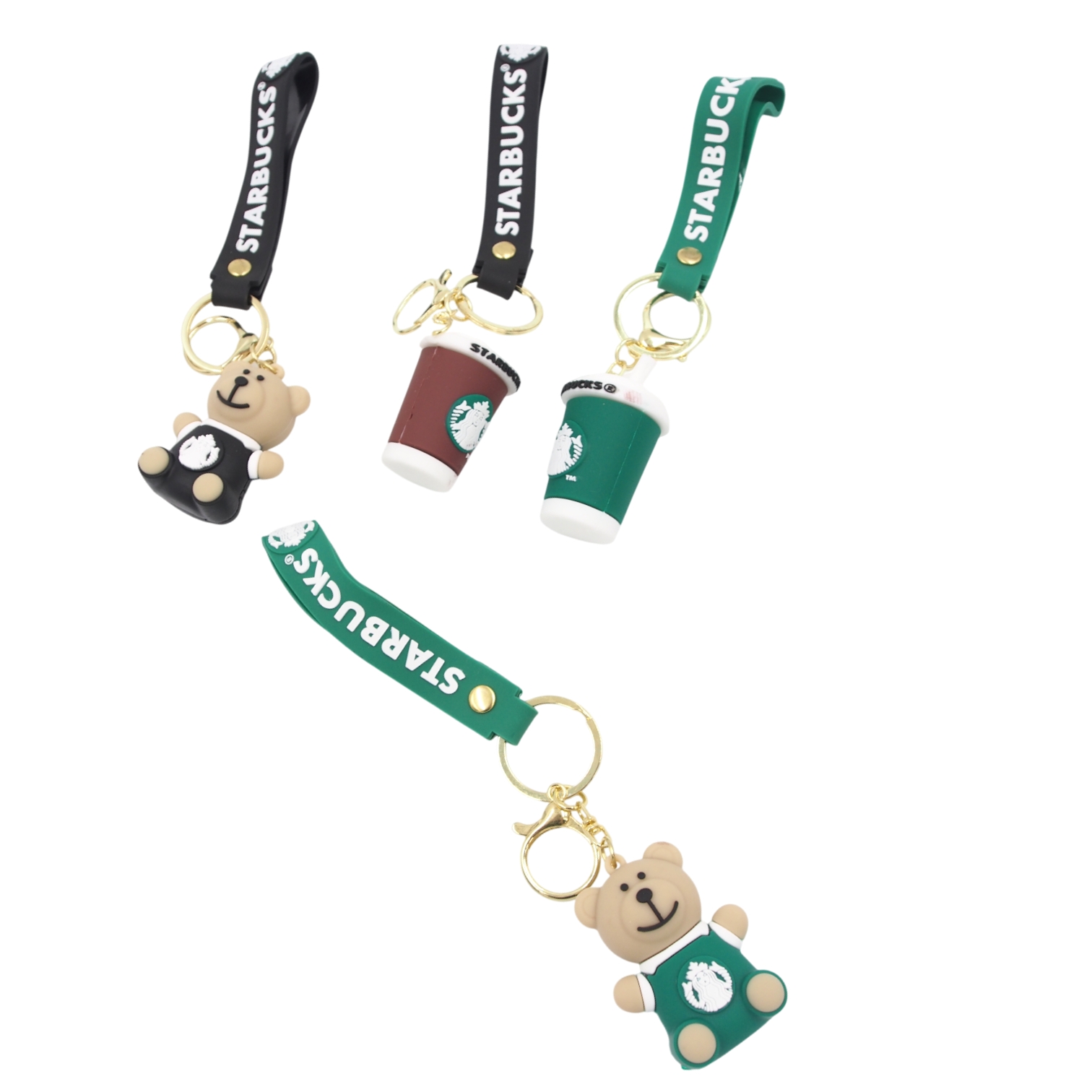 Raktų pakabukas „Starbucks“ – meškiukas arba kavos puodelis